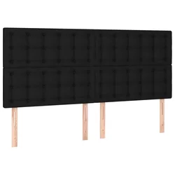 Vidaxl Vzglavje postelje črno 180x5x118/128 cm blago