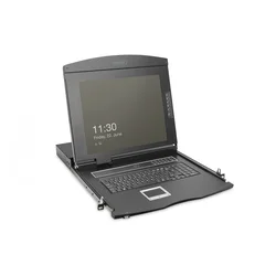 Modularna KVM konzola 19 HD TFT, 8 HDMI priključkov, touchpad, GE tipkovnica, črna