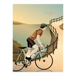 Vissevasse plakat Cycling The Hulls 50x70 cm
