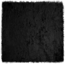 Tepih od umjetne ovčje kože TAFALLA Crna 120 x 120 cm Poliester