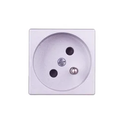 shumee Enojna vtičnica Simon Connect K45 z/brez 16A IP20 eloksiran aluminij K02/8