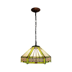 BRILAGI - Tiffany vitražni luster na lancu EMERALD 1xE27/60W/230V prečnik 40 cm