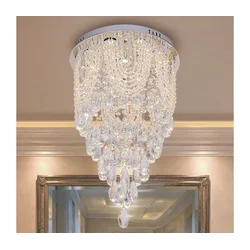 LED kristalno plafonsko svetlo MAJURO LED/30W/230V O 40 cm sjajni hrom + daljinski upravljač