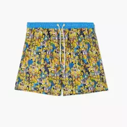 Cropp - Kupaći šorc s printom preko cele površine The Simpsons - PLAVA