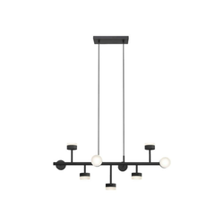 Klausen 149004 - LED luster na štangi COMFORT 9xLED/5W/230V crna