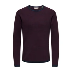 Only & Sons Pulover ONSERIC temno modra / rubin rdeča