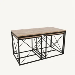 Hanah Home Defne Set Klub stolova, 3 komada, Hrast