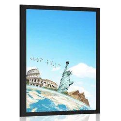 Plakat umetniška pot okoli sveta - 20x30 white