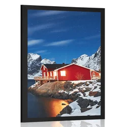 Plakat pokrajina na Norveškem - 20x30 black