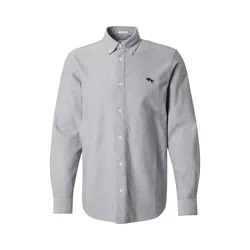 WRANGLER Srajca OXFORD SHIRT pegasto siva
