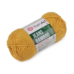 Bamboo Pletena preja Jeans 50 g - (107) gorčica