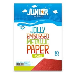 Junior jolly embossed metallic paper papir met. relj. a4 250g10k - odaberite nijansu crvena ( 136205 )