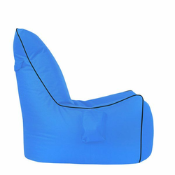 naslonjač Soft Bag, moder + črni rob
