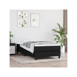 Okvir za krevet s oprugom crni 100x200 cm od tkanine