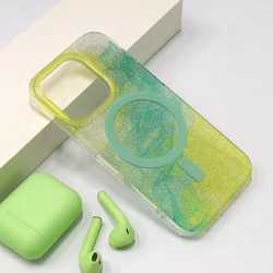 Maska Magsafe Rainbow za iPhone 14 Pro Max Tip1, Zelena