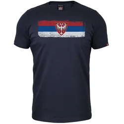Muška majica kratkih rukava Zastava grb Nemanjića, Teget