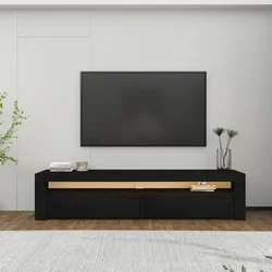 HANAH HOME TV polica Bati Wood Black