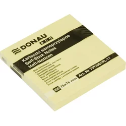 DONAU samolepilni lističi 76 x 76 mm - eco rumeni (100 lističev)