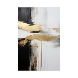Canvas Slika na platnu Crno i zlatno II, 40 x 60 cm