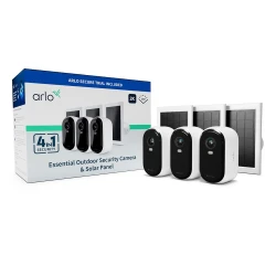Arlo Essential (Gen.2) VMK3350-100EUS set treh 2K zunanjih IP kamer + treh solarnih polnilnikov