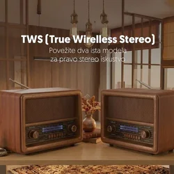Retro RGB Bluetooth radio 8076BT/B