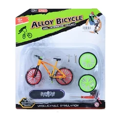 Mini set bicikl – metalni model sa skejtbordom i priborom