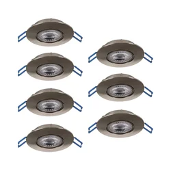 Eglo 300195 - KOMPLET 7xLED ugradnih svetiljki GEDREZ LED/4,9W/230V fi 9 cm hrom