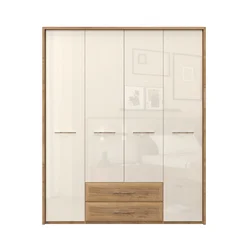 JELA Plakar P42A/GL - kolekcija Gala - Pacifik orah/Bež Lak - 187x227x60 cm