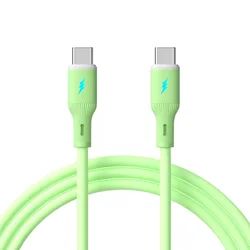 Akyga Kabel USB tipa C / USB tipa C 1m AK-USB-69 60W silikonski zelen
