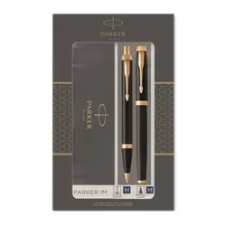 Parker poklon set im black gt - hemijska olovka + nalivpero ( PK93216 )