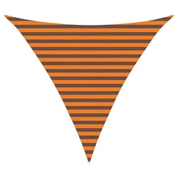 Vidaxl Sončno platno Oranžna in Rjava 3 x 3 x 3 m