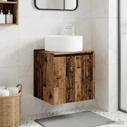 Umivaonik s policom za zid Staro drvo 49,5 x 44,5 x 65,5 cm