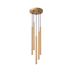 Sollux SL.1174 - Luster na sajli PASTELO 5xG9/8W/230V zlatna