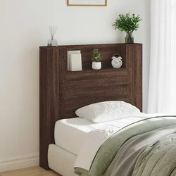 vidaXL Vzglavje Rjav hrast 100 x 16,5 x 103,5 cm Konstruiran les