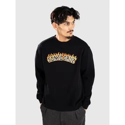Santa Cruz Burnt Collegiate Crew Sweater black