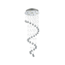 LUXERA 62410 - Kristalni plafonski luster COIL 4xGU10/50W/230V