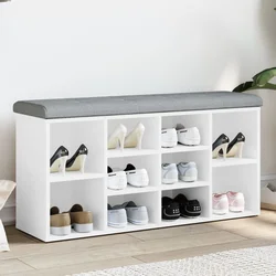 Klupa za cipele bijela 102x32x50 cm inženjerski drvo