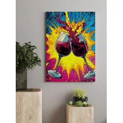 Wallity Dekorativna slika na platnu, 50x70cm, Šarena