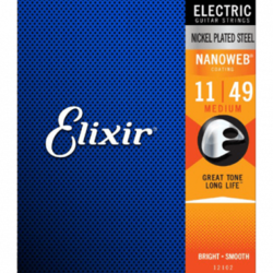ELIXIR žice za električnu gitaru .011/049 MEDIUM NANOWEB COATING - 12102