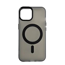 Silikonska futrola Magsafe FLURO COLOR Iphone 13/14 CRNA
