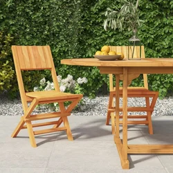Sklopive vrtne stolice 2 kom 47x61x90 cm od masivne tikovine