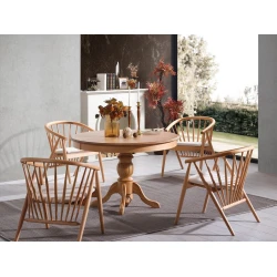 Hanah Home Trpezarijski sto na razvlačenje Eva, 118-158x75 cm, Smeđi