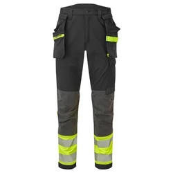 PORTWEST Radne pantalone EV442 - EV4 visokovidljive/ žuta/crna