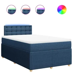 vidaXL vidaXL Box spring postelja z vzmetnico modra 120x190 cm blago, (21306677)