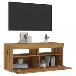 TV ormarić LED boja hrasta 90x35x40 cm konstruirano drvo