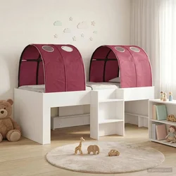 Krevet s Tunnels 4 pcs Bijela i crvena Konstruirano drvo