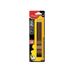 Maped BLACK`PEPS grafitni svinčnik, 2B, 3 kosi/škatla