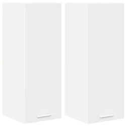 Vidaxl Viseča omarica 2 szt. Bela 30 x 31 x 80 cm Konstruiran les