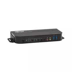 Tripp Lite 2-Port HDMI/USB KVM Switch 4K 60 Hz, HDR, HDCP 2.2, IR, USB Sharing, USB 3.0 Cables