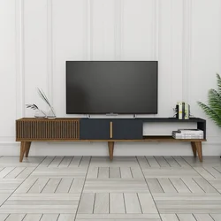 Hanah Home Milan Alt TV polica, Braon-TamnoSivi